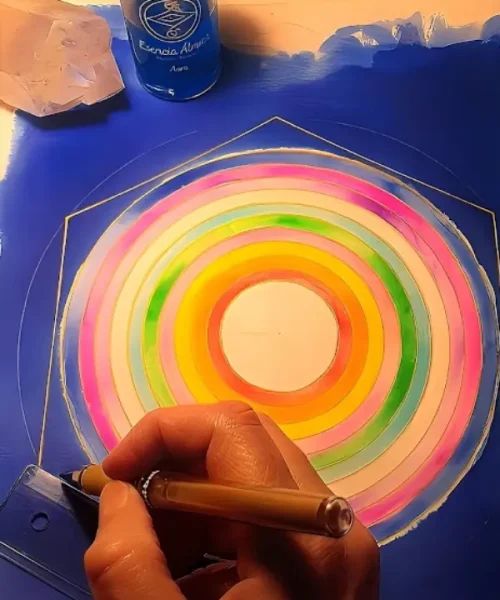 Mandala Aura Azul Esencia Álmica creado por Teresa Salgado